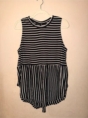 Cherish Striped peplum Top Size L